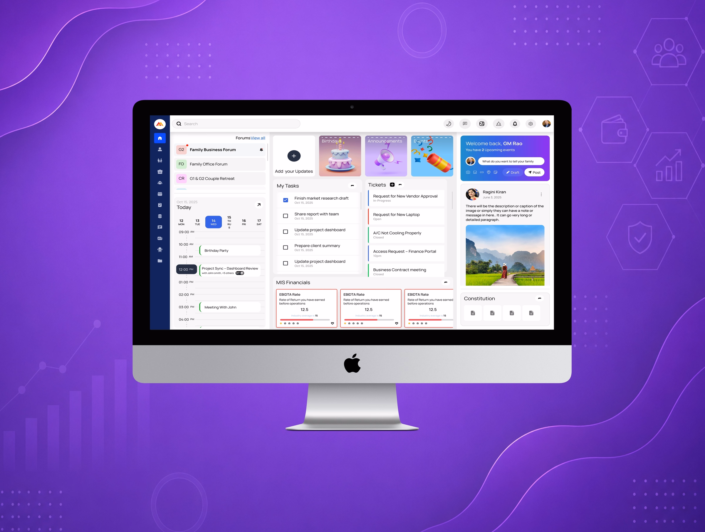 Family Book app — hero banner